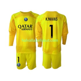 Jalkapallo Pelipaidat/Peliasut Paris Saint-Germain K.NAVAS 1 Maalivahti Lasten Kolmaspaita 2022-2023 Pitkähihainen